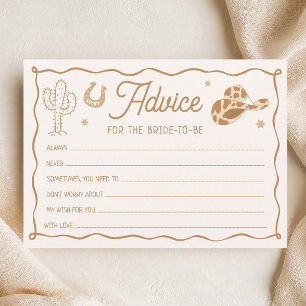 Convite Western Boots and Bubby Chá de panela Advice Card