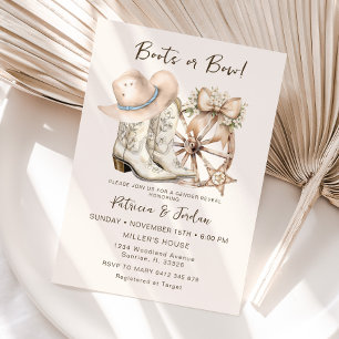 Convite Western Boots ou Revelação do Gênero do Arco