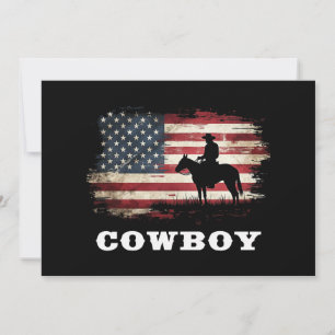 Convite Western Country Men Rodeo Southern Retro Cowboy