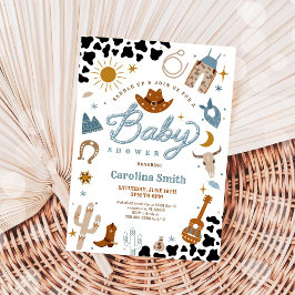 Convite Western Cowboy Baby Shower Invitation