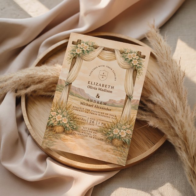 Convite Western Desert Arch Wedding (Criador carregado)