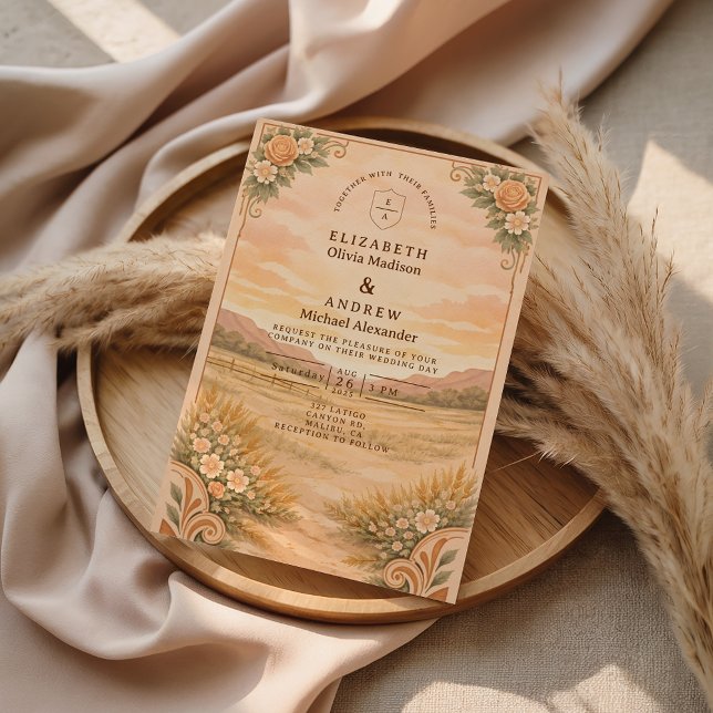 Convite Western Desert Canyon Wedding (Criador carregado)