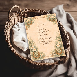 Convite Western Desert Horseshoe Baby Shower