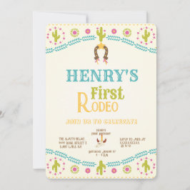 Convite Western First Birday Rodeo Baby