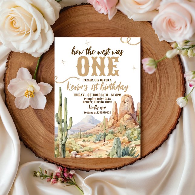 Convite Western First Birthday Invitation (Criador carregado)