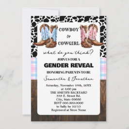 Convite Western Gender Reveed Country Boots