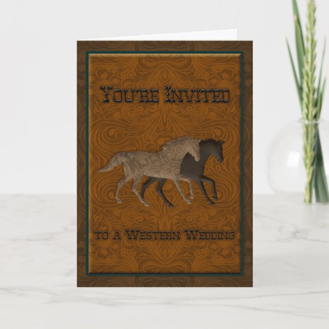 Convite Western Wedding Invitation (Frente)
