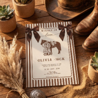Convite Western Wildly in love Hand Drawn Wedding