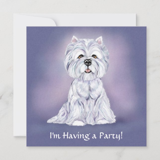 Convite Westie Sit (Frente)