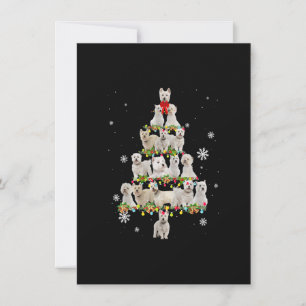Convite Westies Natal Tree Lights Dog Xmas