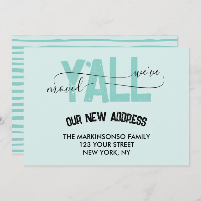 Convite Weve Moved Y'all Moving Announcement (Frente/Verso)