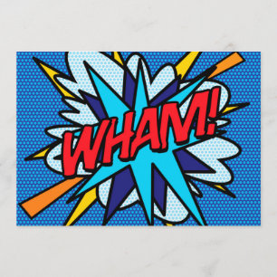 Convite WHAM Diversão Histórica Revista em Quadrinhos Arte