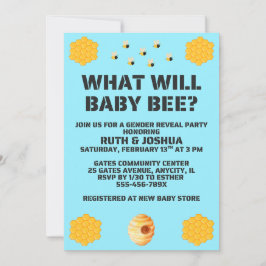 Convite What Will Baby Bee Gender Reveal