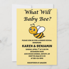 Convite What Will Baby Bee Gender Reveal