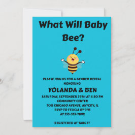 Convite What Will Baby Bee Gender Reveal