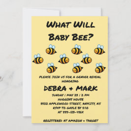 Convite What Will Baby Bee Gender Reveal