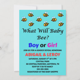 Convite What Will Baby Bee Gender Reveal