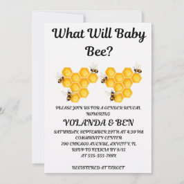 Convite What Will Baby Bee Gender Reveal