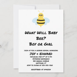 Convite What Will Baby Bee Gender Reveal 