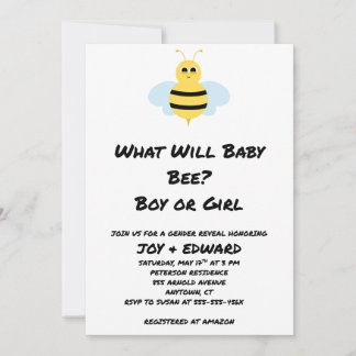 Convite What Will Baby Bee Gender Reveal 