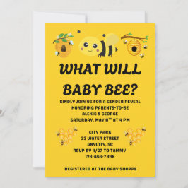 Convite What Will Baby Bee Gender Reveal