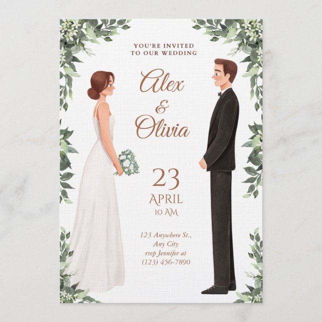 Convite When Our Eyes Meet Wedding Invitation (Frente)