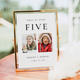 Convite When We Were Age Photo Table Number