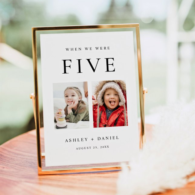 Convite When We Were Age Photo Table Number (Criador carregado)