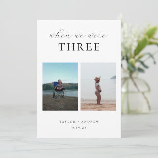 Convite When We Were Photo Wedding Table Number