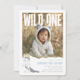 Convite Where the Wild Things Are Wild One Photo Birthday