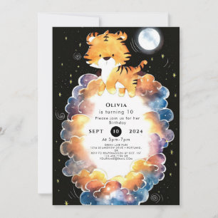 Convite Whimsable Editable Tiger Birthday