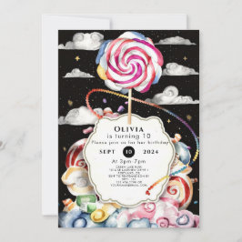 Convite Whimsic Candyland Birthday