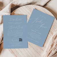 Whimsic Dusty Blue | Tudo em um Chá de fraldas
