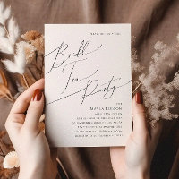 Whimsic Minimalista Script Bridal Tea Party