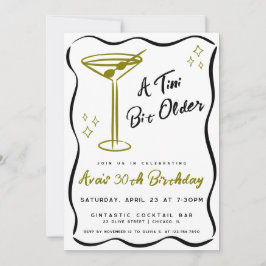 Convite Whimsic Tini Bit Antigo Martini Aniversário