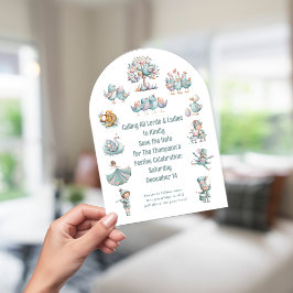 Convite Whimsical 12 dias de canção de Natal Salvar a data