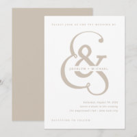 Whimsical Ampersand | Casamento branco e bege