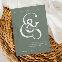 Whimsical Ampersand | Sage Green Wedding