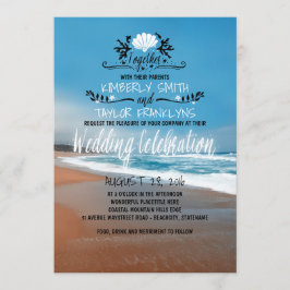 Convite Whimsical Beach Wedation