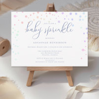Whimsical Blue Watercolor Confetti Baby Sprinkle