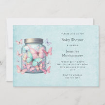 Whimsical Butterflies in a Jar Baby Shower