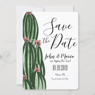 Convite Whimsical Cactus Artsy Salve a Data