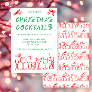 Convite Whimsical Cocktail Bebe Feriado Personalizado