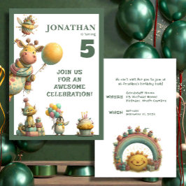 Convite Whimsical Custom Personalized Birthday Invitation