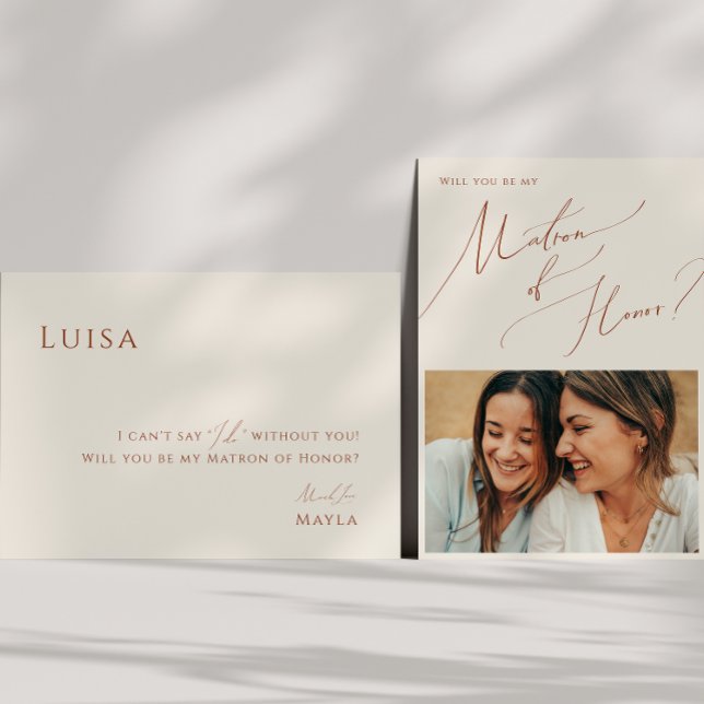 Convite Whimsical Desert Beige Foto Matriz de Honra (Criador carregado)