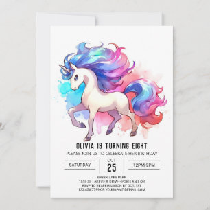 Convite Whimsical Digital Horse Aniversário