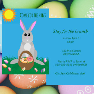 Convite Whimsical Easter Brunch