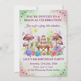 Convite Whimsical Fairy Tale Birthday Card Invitation