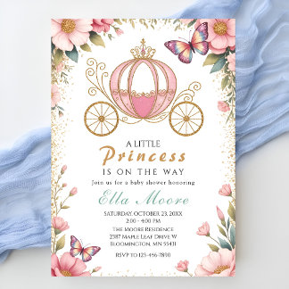 Convite Whimsical Fairytale Princess Baby Shower