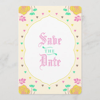 Convite Whimsical Fairytale Weding the Date Card